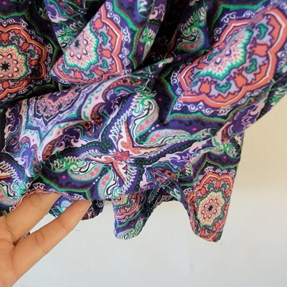 VICTORIA'S SECRET Multicolored Floral Sleepwear Dress Sz S/P LS Collared Modal - Picture 7 of 12